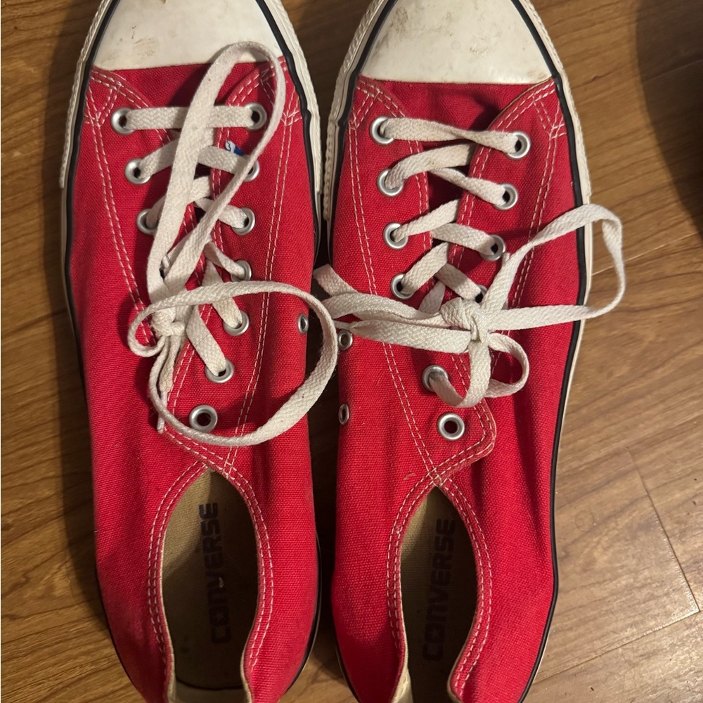 Converse Red Low-Top Sneakers
